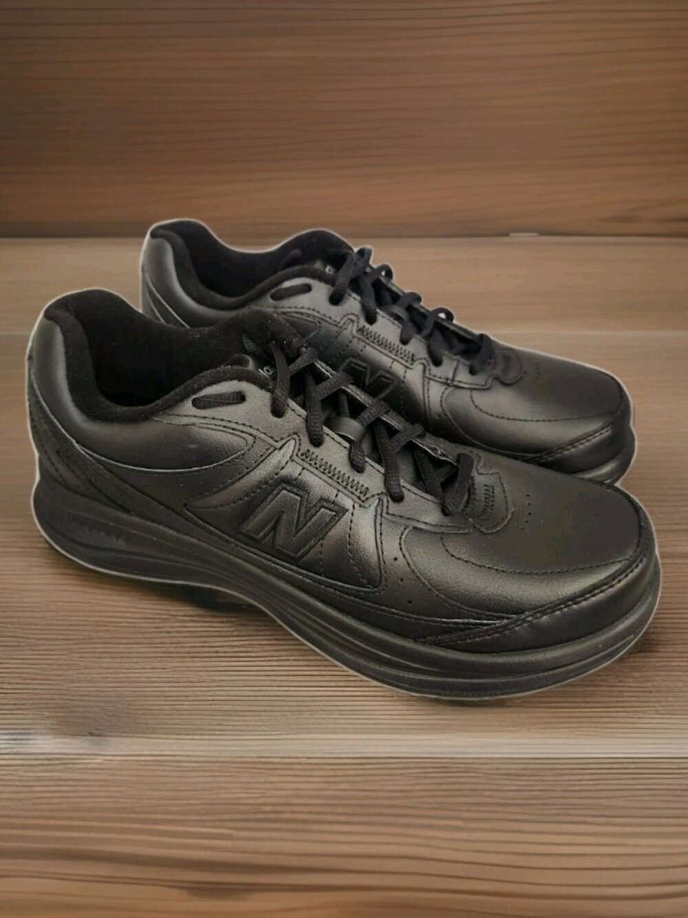 New Balance Womens 577 WW577BK Black Walking Shoes Sneakers Size 10 B